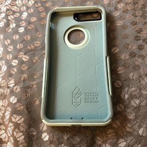 Mint green Otter box iPhone 8 Plus case.